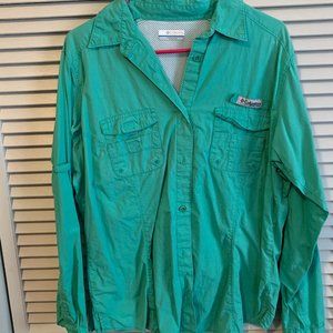 Columbia Teal Sports Shirt Womens